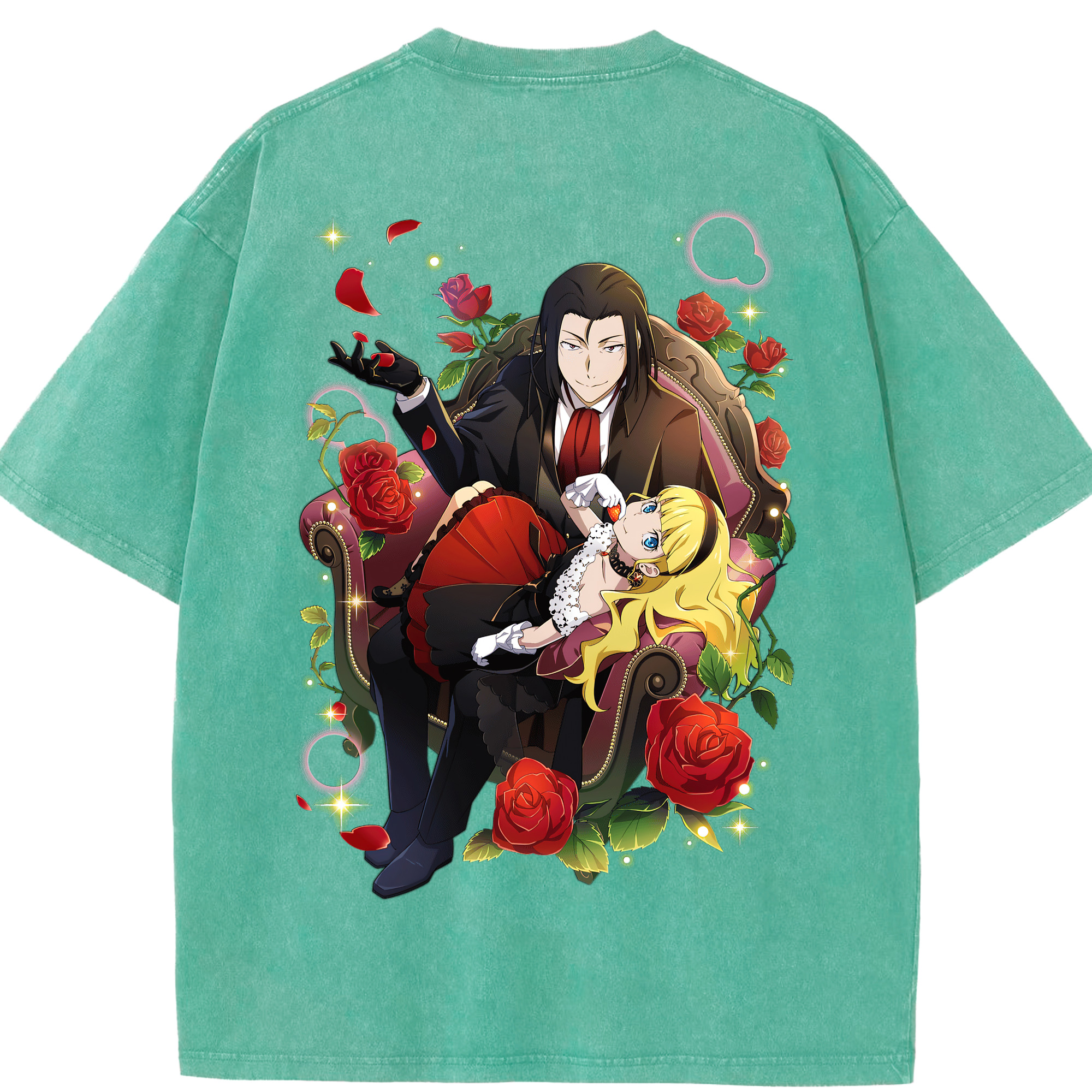 （画像用） 文豪ストレイドッグス Bungo Stray Dogs 綿100% ヴィンテージ風 半袖Tシャツ（背面プリント）